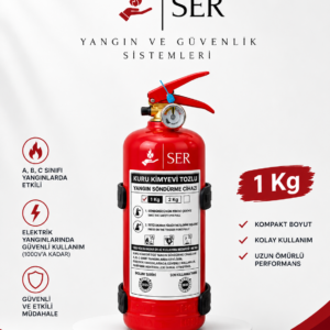 SER 1 KG KKT kuru kimyevi tozlu yangın söndürme cihazı